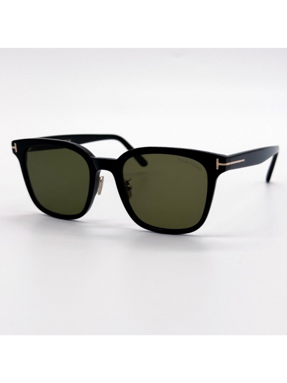New Tom Ford TF1135-K 01N Black Green Sunglasses FT1135/K